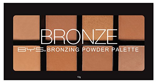 BYS Bronzing Powder Palette - 8 Color Shades - Bronze, Contour, Sculpt, Highlight