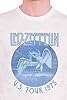 Led Zeppelin T Shirt Tour 1975 Blue Wash Band Logo Official Mens White XXL #2