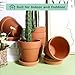 vensovo Terra Cotta Pots with Saucer - 6 Pack 5 Inch Clay Pot Ceramic Pottery Planter Cactus Flower Pots Succulent Pot Drainage Hole, Great for Plants, Crafts and Wedding Favor