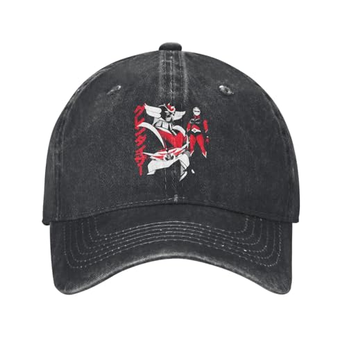 DVRSCVHEN G/GoldorakS UFO-Roboter Grendizer-Baseballkappe Sonne Anime Wandern Angeln Gewaschene Trucker-Hut-Paar Frauen Stylische Baseballkappen
