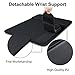 VIVIYA 15W Wireless Charging Mouse Pad with Detachable Wrist Support, Fast QI Phone Charger Mouse Mat for iPhone 16/15/14/13/12/11/X and Samsung Multiple Mobile Devices (Black)