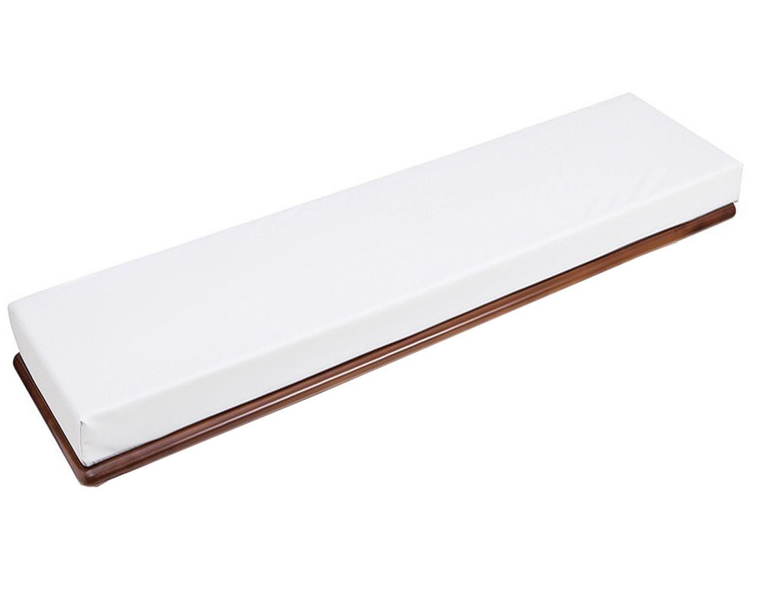 Cojín impermeable extra grande para banco de interior/exterior, grueso, 200 x 30 x 5 cm, almohada para patio, jardín, sofá, elegante diseño blanco