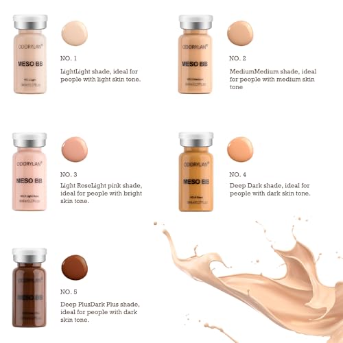 Veerlogix Exosomes for Face Pigment Serum Ampoules - Hydration Serum Essence Foundation Kit 0.27 oz 10 vials, Combined with Niacinamide and Peptide Foundation 5-Color