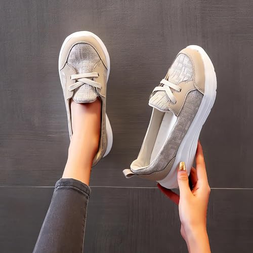 Women Orthopedic Walking Shoes Breathable Slip On Arch Support for On The Go 2025 Comfortable Loafers Wide Width Fit Non Slip Sneakers3