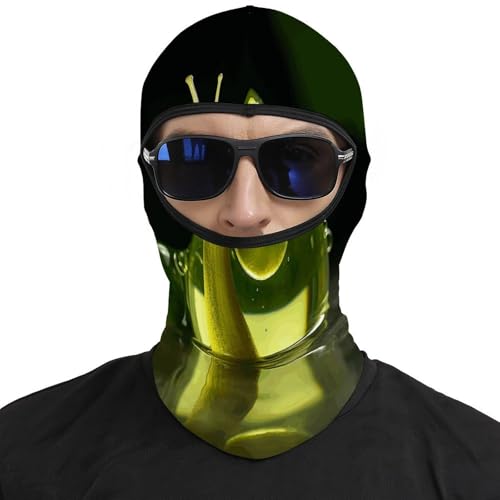 Balaclava para hombres y mujeres con diseño de caracol de vidrio, máscara facial térmica para clima frío, equipo de motocicleta, máscara de esquí para invierno miniatura 3