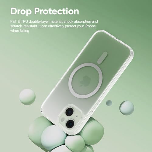 Image of Vaku Luxos Thermoplastic Polyurethane Back Cover Case For iPhone 15 Plus Scratch Resistant Slim Fit Protective Design Military-Grade Protection Compatible With Mag-Safe Wireless Charging-Green