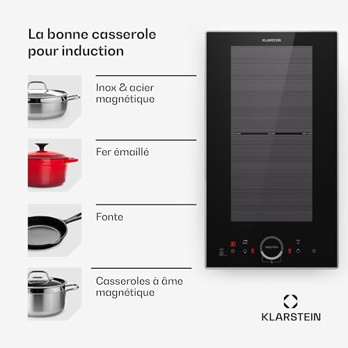 Plaque Induction KLARSTEIN Delicatessa Domino Prime 2 Feux Encastrable - vue 8