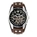 FOSSIL Coachman Men's Quartz Watch with Black Dial and Brown Leather Cuff CH2891