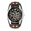 Brown Leather/Silver/Black