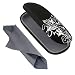 OptiPlix Hard Eyeglass Case, Floral Designed Protective Clamshell Holder for Glasses and Sunglasses, with Microfibre Cleaning Cloth - Black