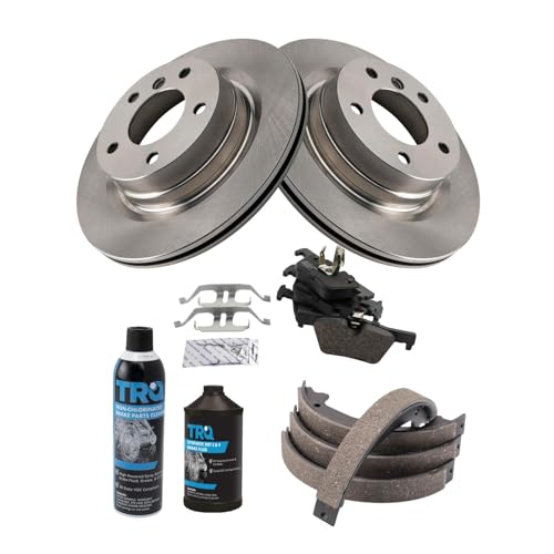 Image of TRQ Rear Brake Pad & Rotor Kit Compatible with 2012-2020 BMW