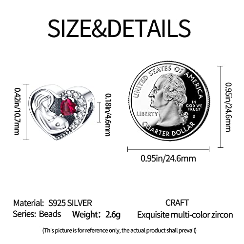 Pandach HU-XI-201 925 Sterling Silver About Mother Beads Charms Fits Charm Bracelet And Necklace For Women Bangle Mother'S Day Gifts thumb #2