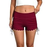 Braguitas de Bikini de Talle Alto, Shorts Deportivos de Yoga para Deportes de Playa, Mujer, Tejido elástico, Secado rápido, Ideales para natación, Surf y vóley Playa, cómodos y Seguros
