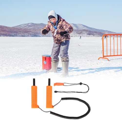Leopacat Eispickel-Pfeifen-Set, Sicherheitswerkzeug zum Angeln, Zubehörset zum Brechen, Flexible Spitze, Schutzhülle, komfortabler Griff, tragbare Notfallausrüstung, passend zum