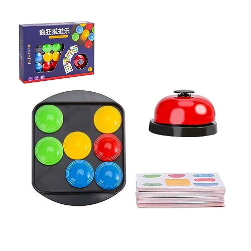 プレイ用のパズルチェスボードのおもちゃをプッシュするタングラム反応トレーニングフラッシュカード幼稚園教育色ソーティング幼児