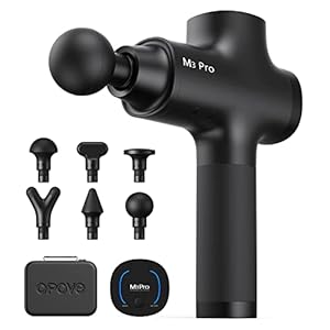 Opove Massagepistole,Muskel Massage-Gun mit LCD-Display und 5 Geschwindigkeiten I Muskel Massagegerät, Massage gun, Muskelmassagepistole für Nacken Rückenbeinmassage,Opove M3 Pro 2 Schwarz