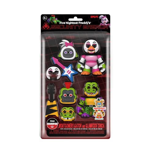 Figurine Snap Five Nights At Freddy' Rr Glamrock Chica & Gator 2pk - vue 4