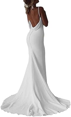 Simple Wedding Dresses for Bride V-Neck Mermaid Togo | Ubuy