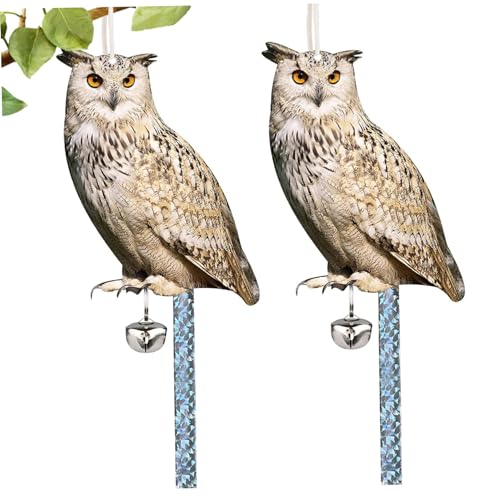 Espantapájaros para jardines tipo búho que evita nidos en techos 2