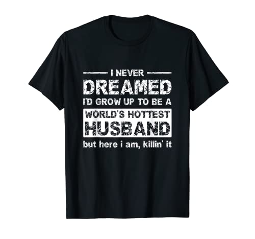 Hombre Camiseta de regalo del día del padre del marido más caliente del mundo de la esposa Camiseta
