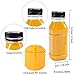 Aneco 12 Pack 8 Oz Empty Plastic Juice Bottles Reusable Square Drink Containers with Lids for Storing Homemade Beverages