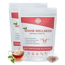 Laicuherb Womb Detox Herbal Tea for Women Healthy Pregnancy, Pack of 2, Natural Fertility Tea for Get Pregnant Fast & Hormone Balance, 20 Pyramid Tea Bags, Vegan, Caffeine Free
