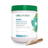 Organika Enhanced Hydrolyzed Collagen Peptides Powder: Easy Absorption Unflavored Collagen Powder for Skin, Hair, Nails, Joints, Muscles, & Gut - Keto, GMO-Free, Grass-Fed (1.1 Pounds)