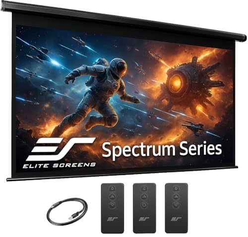 Image of Projector Screen Elite Screens Spectrum, 128-INCH Diag 16:10, Motorized Projection Screen Movie Home Theater 4K /8K Ultra HD Ready, ELECTRIC128X2