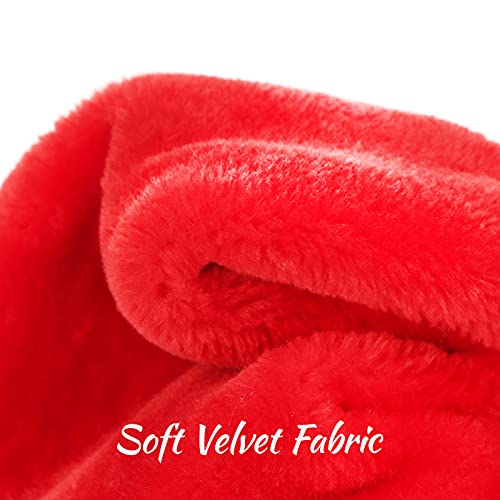 Kids Santa Hat,Christmas Hat,Classic Thicker Fur Red Velvet Santa Hat For Kid Toddler Infant Boy Girl New Year Xmas Holiday #TOP1