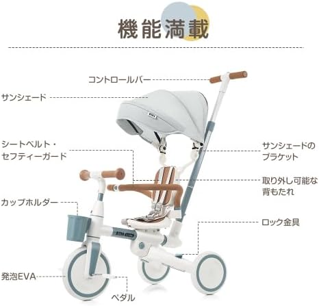 BTM 子供用三輪車 折りたたみ不可 三輪車 カバー ベビーカー