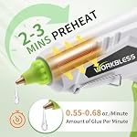 WORKBLESS Hot Glue Gun taille pleine, 60W/100W Gun à colle double temp avec 20PCS Ensemble de bâtons, pistolet à colle industrielle haute température pour l'artisanat, les arts, la réparation à domicile, DIY & Étalonnage