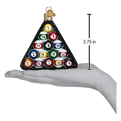 Old World Christmas Sports Collection Glass Blown Ornaments for Christmas Tree Billiard Balls
