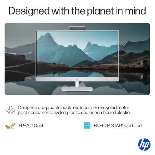 Image of HP All in One Desktop Computer, 27 inch Full HD Touch Screen, Intel Ultra 7-155U(Up to 4.8 GHz), 64 GB DDR5, 1 TB SSD, Windows 11 Pro, Anti-Glare, Adjustable Angle, Wi-Fi 6, w /Accessories