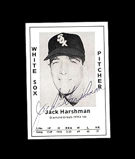 Jack Harshman Hand Signed 1979 Diamond Greats Chicago White Sox Autograph