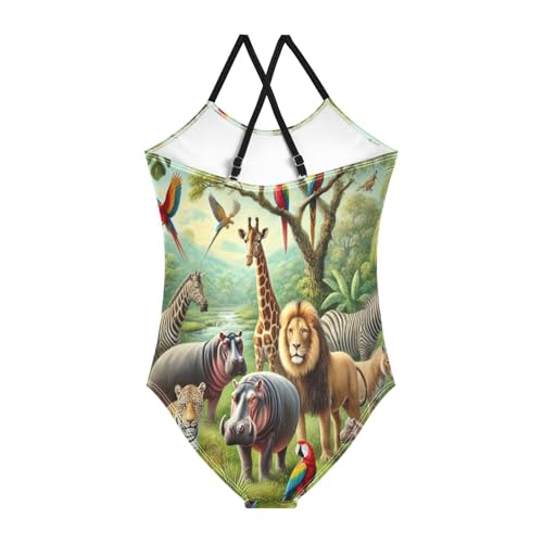 Tropical Animals Jungle Bathing Suits for Girls Swimsuit Summer Beach Swimwear One Piece Swimsuits2