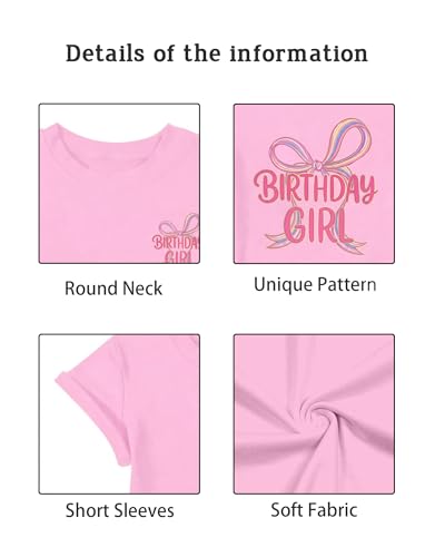 Image of YHHR Birthday Girl Shirt Tie Dye Girls Birthday Shirts 7-14 Year Kids Tops