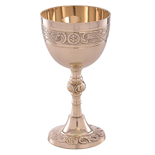 Replicartz Brass Vintage Golden Chalice Of King Arthur Medieval Decor Gothic Goblet 210 Ml (Pack Of 1) #TOP5