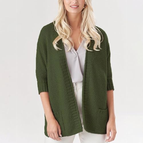 Akklian Women Teen Girls Cute Preppy Cardigan Y2k Long Sleeve Kawaii Sweaters Button Down Knitted Sweater Coat with Pockets3