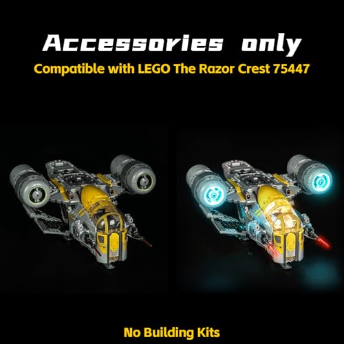 Kit éclairage LED compatible avec Lego Mandalorian The Razor Crest 75447