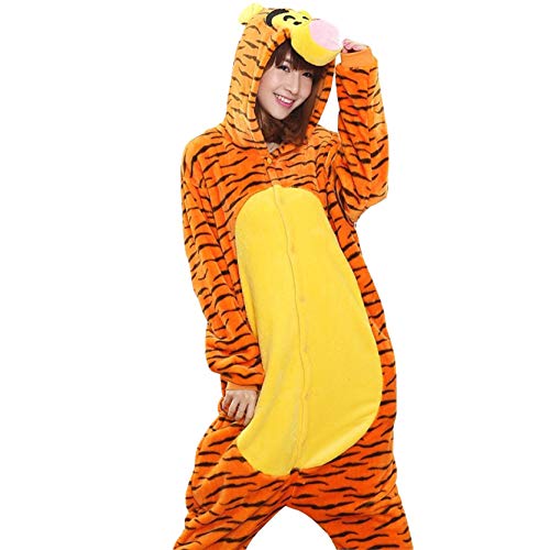 フリース 着ぐるみ ティガー きぐるみ パジャマ ルームウェア 部屋着 男女兼用 もこもこ ふわもこ 暖かい ...