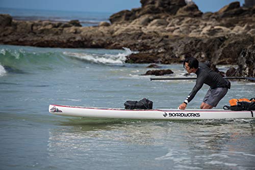 Boardworks Great Bear | Touring All Water Stand Up Paddleboard | Exp Veneer - Epoxy Hardboard | 14', Bamboo/Red/White #TOP1