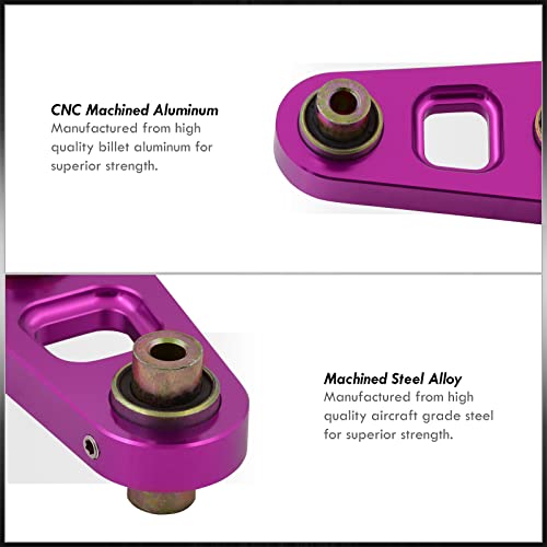 Ajp Distributors Jdm Suspension Billet Aluminum Rear Lower Control Arms Lca Kit Pair Purple + Polyurethane Bushings Set Compatible/Replacement For Civic Ek9 Em1 1996 1997 1998 1999 2000 96 97 98 99 00 #TOP1