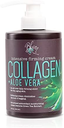 Bloom Collagen Lotion Skin Care Firming Cream, Intensive Anti Aging Moisturizer Face & Body Lotion W/ Aloe Vera For Wrinkles, Sagging Skin, & Dry Skin – Collagen Lotion For Women & Men, Large 15 Oz
