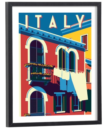 Tableau Italie vintage 30x40 cm idéal pour réchauffer l'ambiance de votre salon