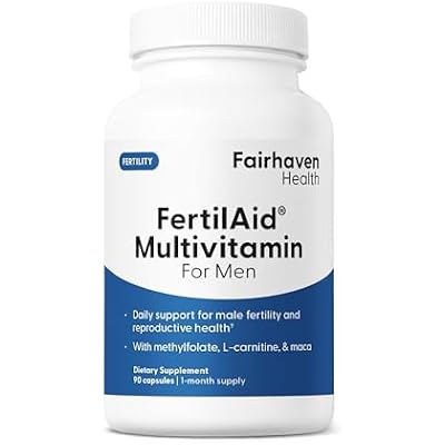 Fairhaven Health FertilAid For Men | Male Fertility Supplement For Count And Motility | Pre-Conception Support With L-Carnitine, CoQ10, Maca And Zinc | 90 Capsules | 1 Month Supply
