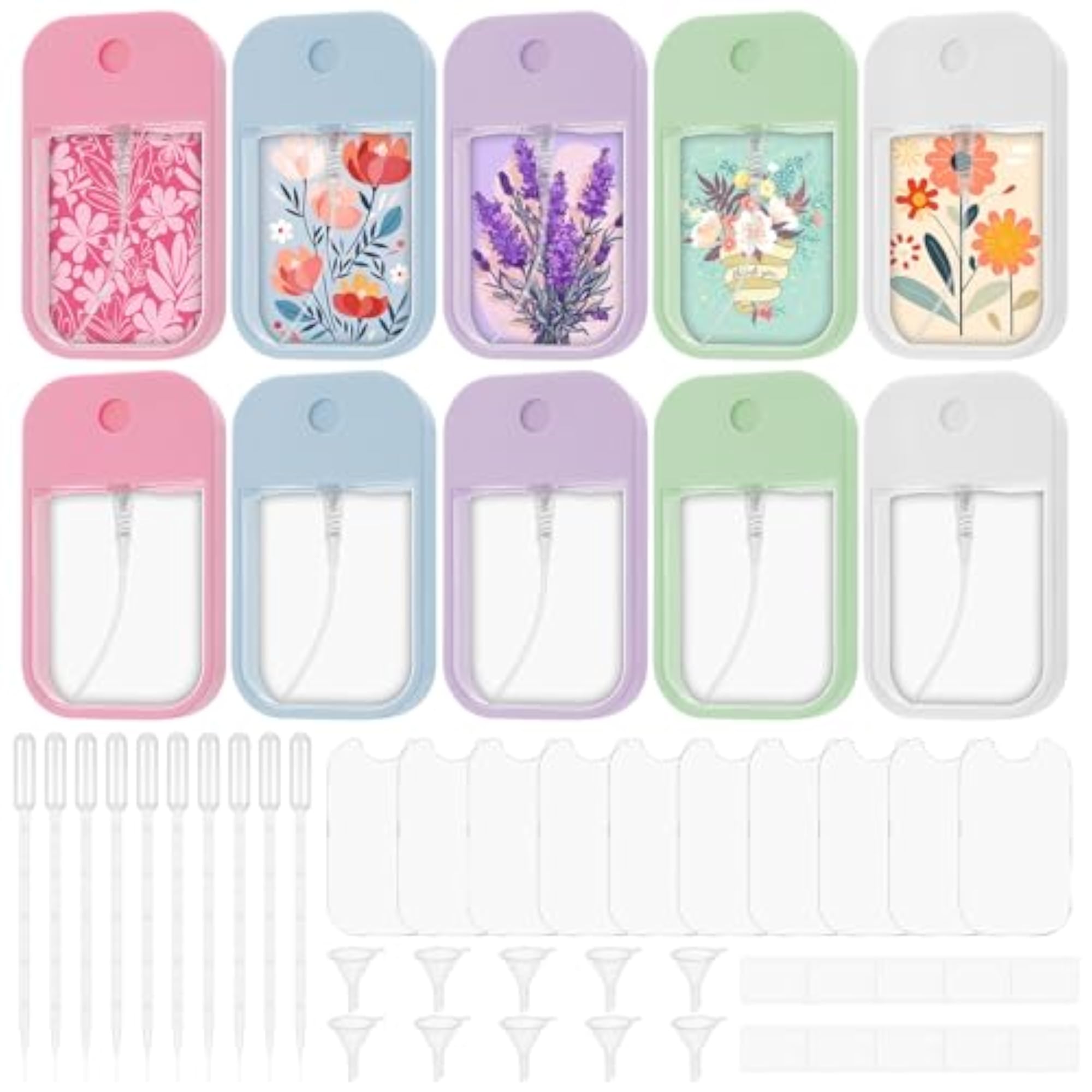 10 Pack Sublimation Blanks Card Perfume Spray Bottles, 45ml