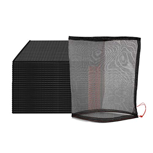 Enpoint Fruit Bags For Fruit Tree, 100 Pack 8X12 Inch Garden Vegetables Fruit Protection Netting Bag, Black Nylon Mesh Bug Net Bags Reusable Protect Tomato Grape Mango Flower #TOP16