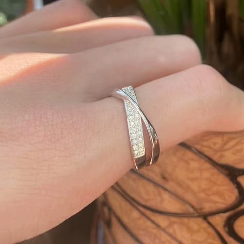 Moissanite Wedding Band for Women 925 Sterling Silver Eternity Ring for Women Stackable Anniversary Engagement Gift Size 5-104
