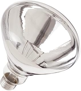 Satco S4885 120V 250 Watt R40 Medium Base Shatterproof Heat Lamp, Clear