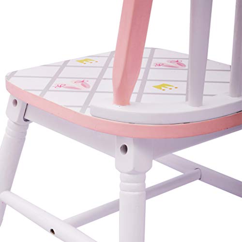 Fantasy Fields White/Pink TD-12718A2 Swan Lake Ballerina Set of 2 Chairs | Hand-Painted Kids Wooden Furniture - Thumbnail 7